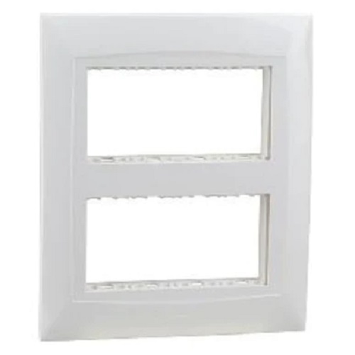 Legrand  Britzy 8 Module (SQ) Plate With Base Frame , White